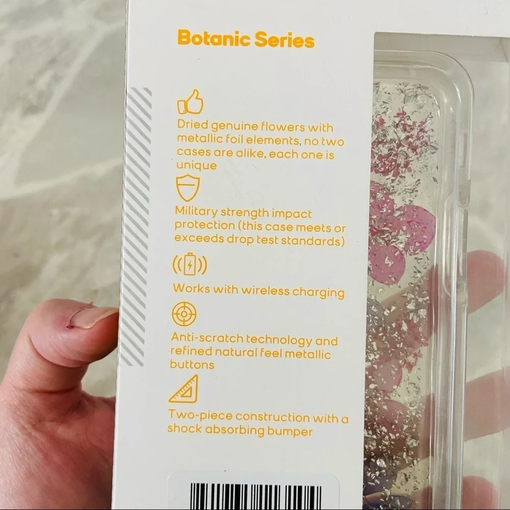 Samsung galaxy J3 achieve pressed flower sparkle botanic series phone case